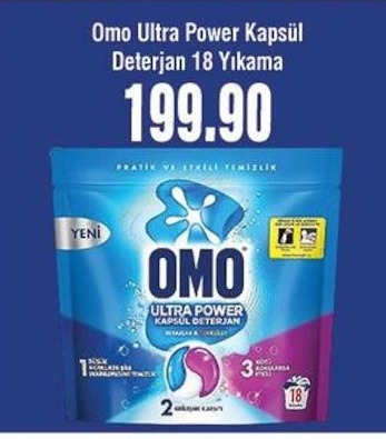 Omo Ultra Power Kapsül Deterjan 18 Yıkama