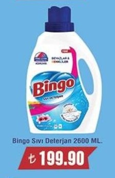 Bingo Sıvı Deterjan 2600 Ml.