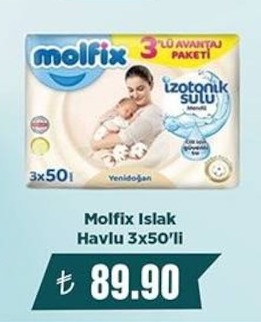 Molfix Islak Havlu 3X50'Li