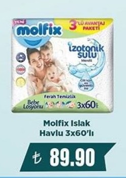 Molfix Islak Havlu 3X60'Lı