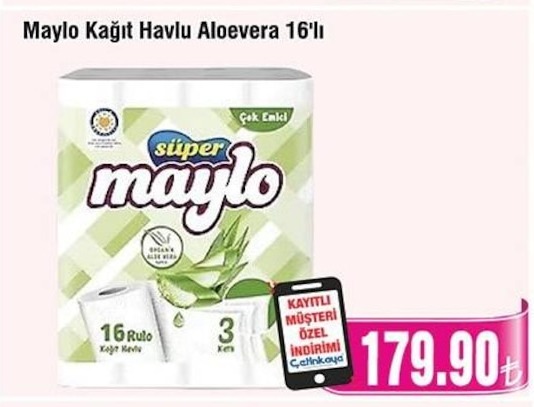 Maylo Kağıt Havlu Aloevera 16'Lı
