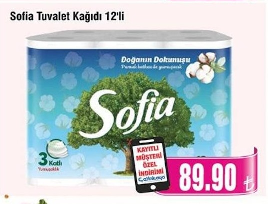 Sofia Tuvalet Kağıdı 12'Li