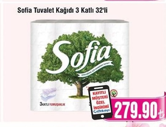 Sofia Tuvalet Kağıdı 3 Katlı 32'Li