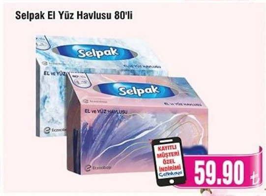 Selpak El Yüz Havlusu 80'Li