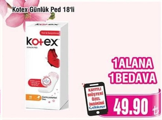 Kotex Günlük Ped 18’Li