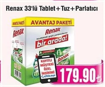 Renax 33'Lü Tablet+Tuz+Parlatıcı