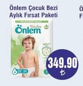 Önlem Çocuk Bezi Aylık Fırsat Paketi 6 No 62 Adet
