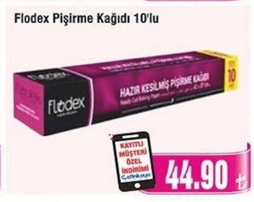 Flodex Pişirme Kağıdı 10'Lu