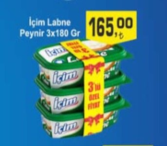 İçim Labne Peynir 3X180 Gr