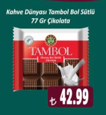 Kahve Dünyasi Tambol Bol Sütlü Çikolata 77 Gr