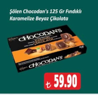 Sölen Chocodan'S 125 Gr Findikli Karamelize Beyaz Çikolata
