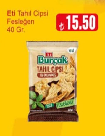 Eti Burçak Tahil Cipsi Fesleğen 40 Gr.