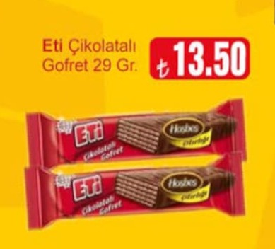 Eti Çikolatalı Gofret 29 Gr.