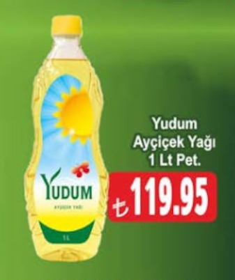 Yudum Ayçiçek Yağı 1 Lt Pet.