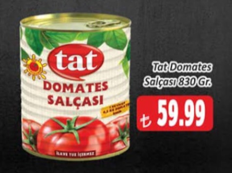 Tat Domates Salçası 830 Gr.