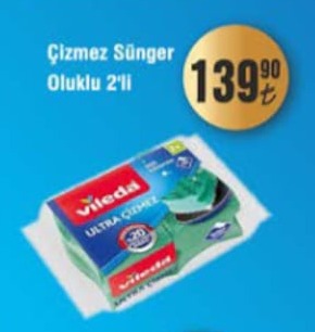 Çizmez Sünger Oluklu 2'Li