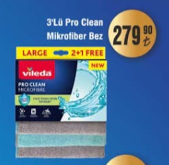 3'Lü Pro Clean Mikrofiber Bez