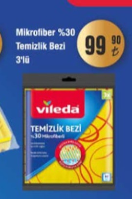 Mikrofiber %30 Temizlik Bezi 3'Lü