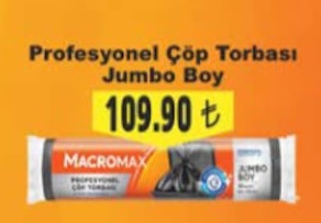 Macromax Profesyonel Çöp Torbası Jumbo Boy