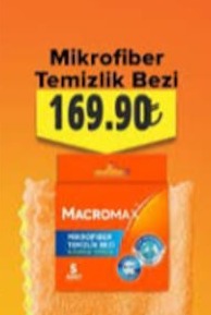 Macromax Mikrofiber Temizlik Bezi 5'Li