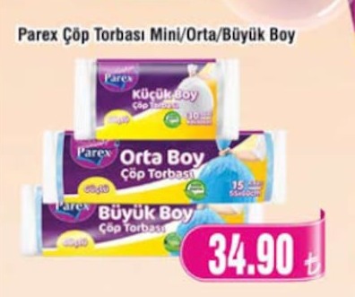 Parex Çöp Torbası Mini/Orta/Büyük Boy