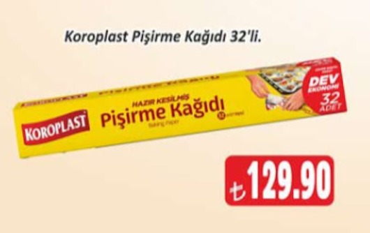 Koroplast Pişirme Kağıdı 32'Li