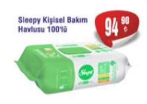 Sleepy Kişisel Bakım Havlusu 100'Lü
