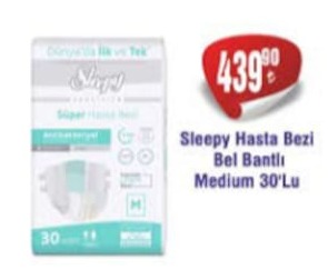 Sleepy Hasta Bezi Bel Banti Medium 30'Lu