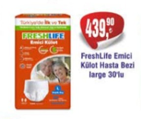 Freshlife Emici Külot Hasta Bezi Large 30'Lu