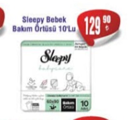 Sleepy Bebek Bakım Örtüsü 10'Lu