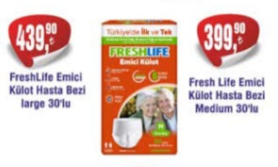 Freshlife Emici Külot Hasta Bezi Large 30'Lu