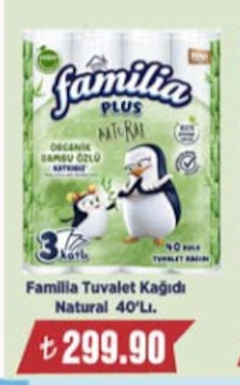 Familia Tuvalet Kağıdı Natural 40'Lı