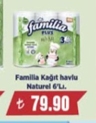 Familia Kağıt Havlu Naturel 6'Lı