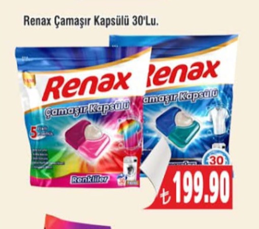 Renax Çamaşır Kapsülü 30'Lu