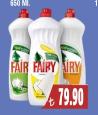 Fairy Sıvı Bulaşık Deterjanı 650 Ml.