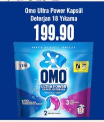 Omo Ultra Power Kapsül Deterjan 18 Yıkama