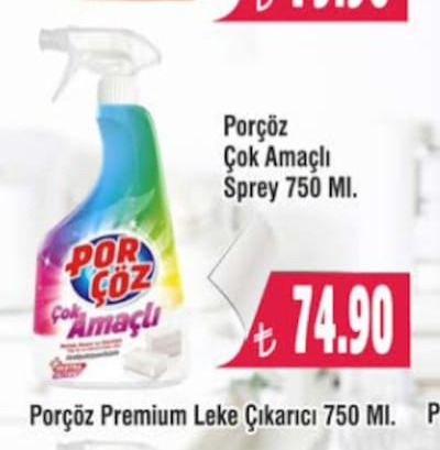 Porçöz Çok Amaçlı Sprey 750 Ml