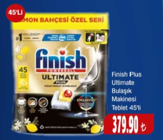 Finish Plus Ultimate Bulasıp Makinesi Teblet 45'Li