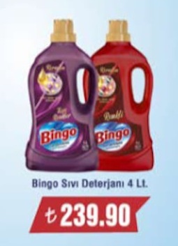 Bingo Sıvı Deterjanı 4 Lt.