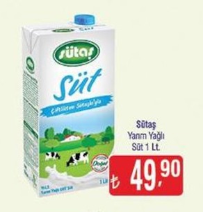 Sütaș Süt 1 Lt