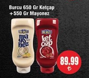 Burcu 650 Gr Ketçap + 550 Gr Mayonez