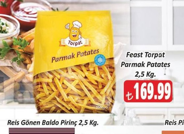 Feast Torpat Parmak Patates 2,5 Kg.