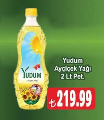 Yudum Ayçiçek Yağı 2 Lt Pet.