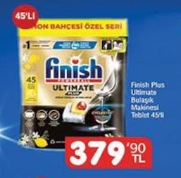 Finish Plus Ultimate Bulaşık Makinesi Tablet 45'Li