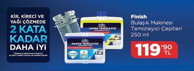 Finish Bulaşık Makinesi Temizleyici Çeşitleri 250 Ml