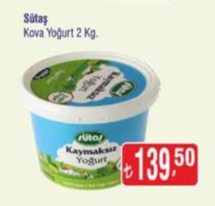 Sütaş Kova Yoğurt 2 Kg