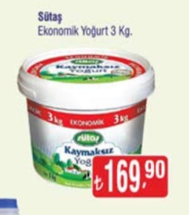 Sütaş Ekonomik Yoğurt 3 Kg