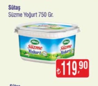 Sütaş Süzme Yoğurt 750 Gr
