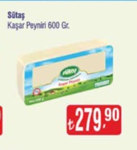 Sütaş Kaşar Peyniri 600 Gr