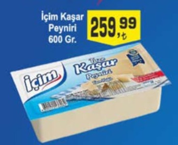 İçim Kaşar Peyniri 600 Gr